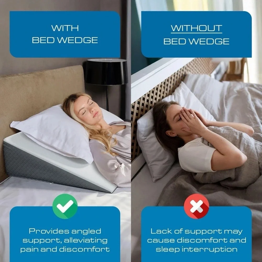 Kolbs Extra Wide Bed Wedge‎ Pillow for Sleep 7.5
